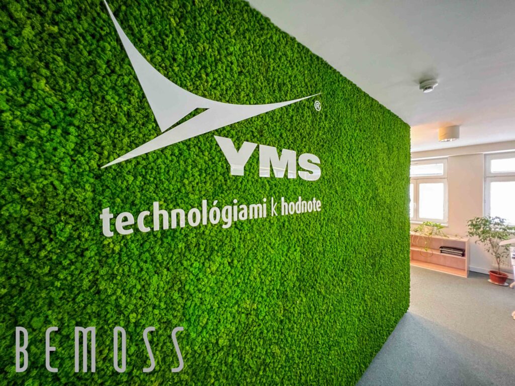 Machová stena , bemoss , mach , zelené steny , interiér , dom , farebné , rastliny , machový obraz , logo