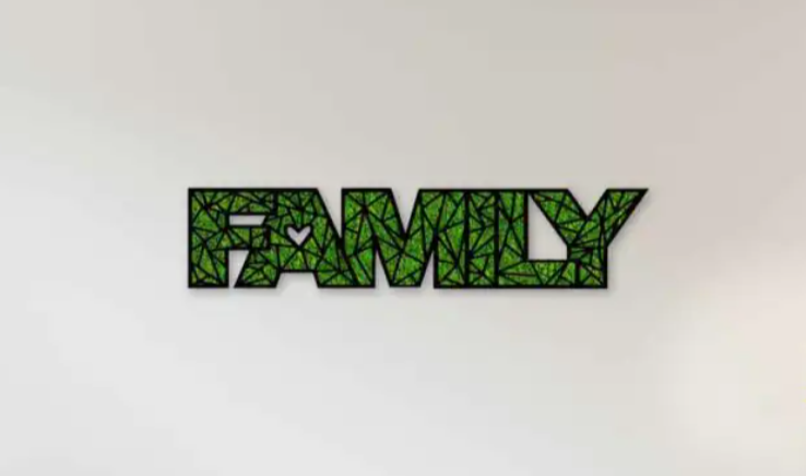 Wandbilder Familie aus Moos