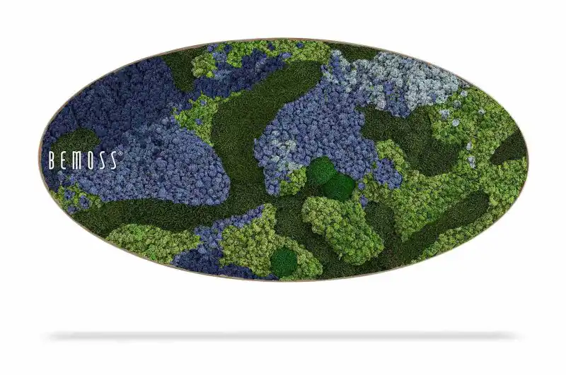 Moosbild Ellipse BEMOSS® ORTHO OMBRE Blue