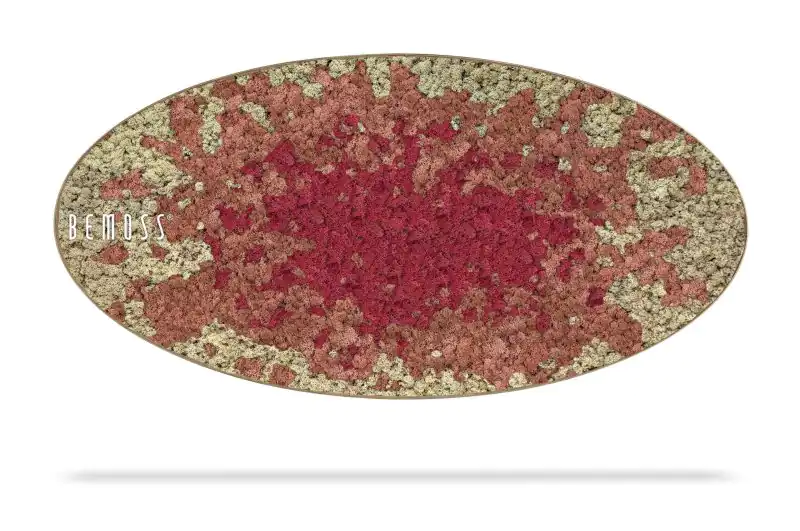 Moosbild Ellipse BEMOSS® SPLASH Pink