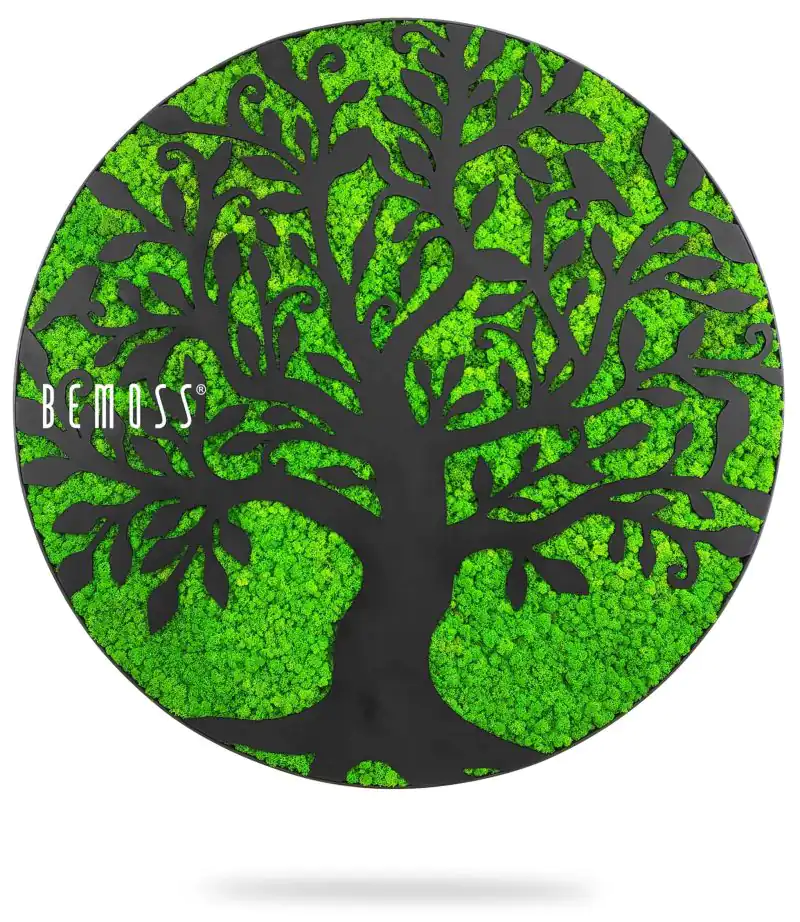 Moosbild Baum des Lebens Rund (114x114cm)