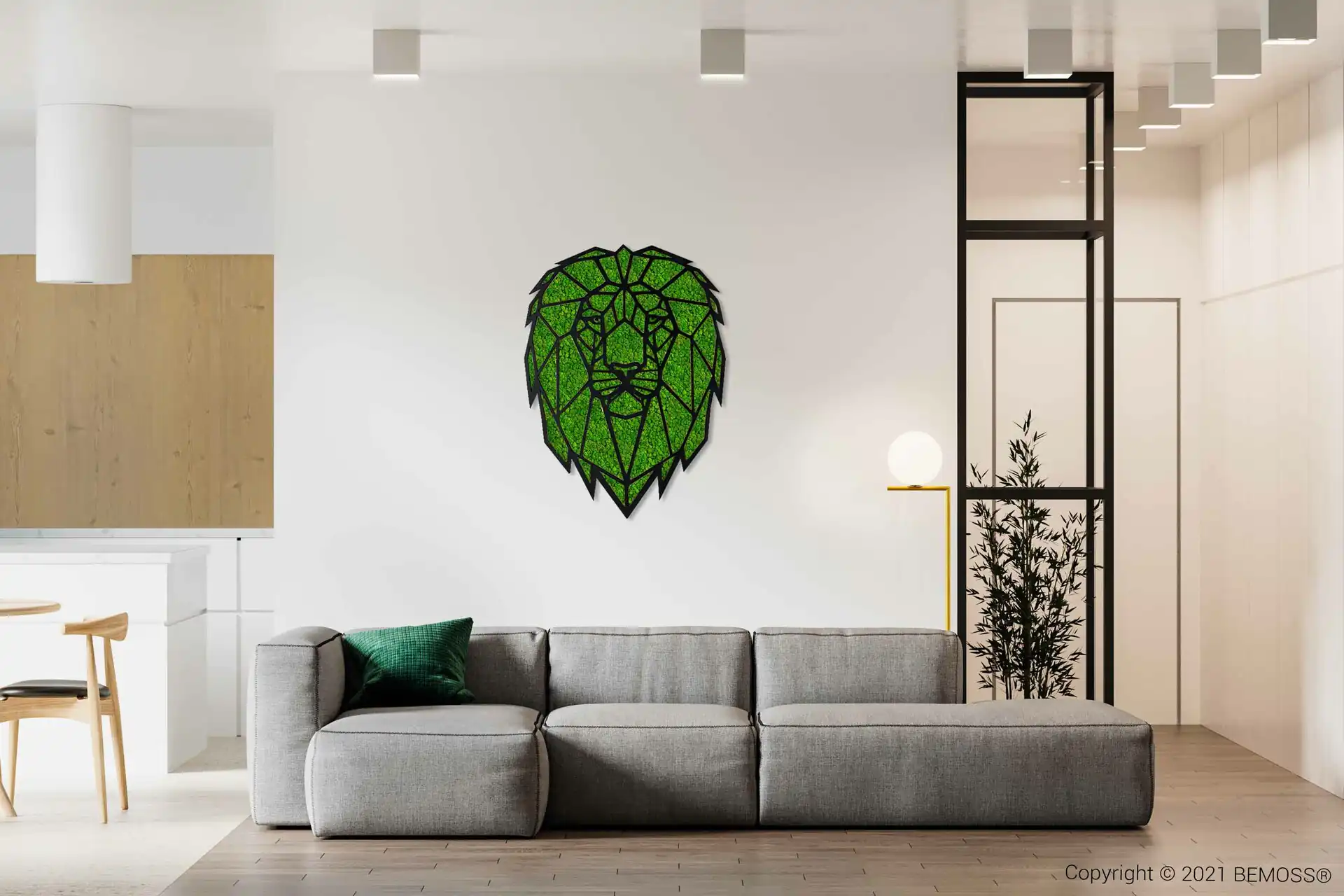 Moosbild Löwe (76x56cm) – Bild 1