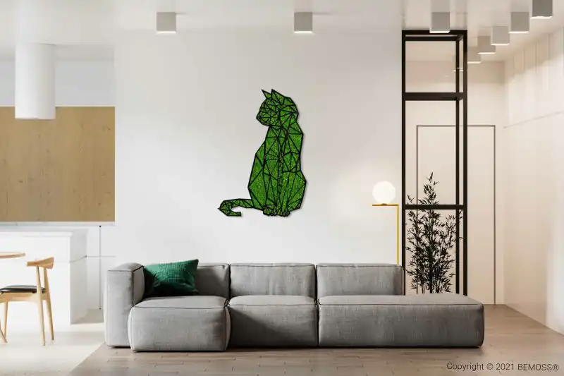 Moosbild Katze (114x79cm)